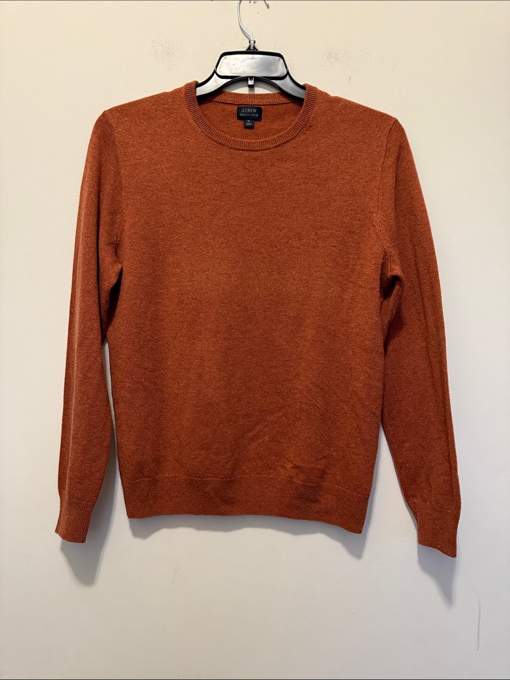 J. Crew Men’s Crewneck Sweater 100% Cashmere - Burnt Orange